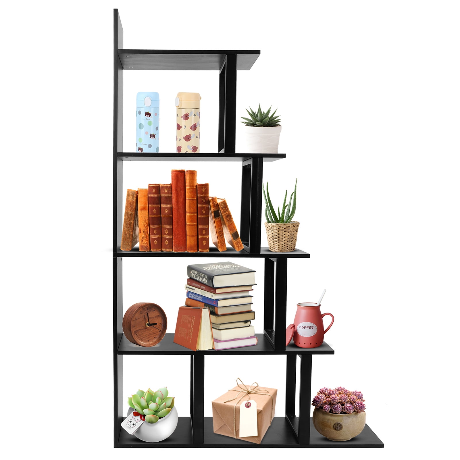 Buy Modern 5Tier Bookshelf Industrial Tall Open Wall Corner