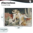 thumbnail image 4 of Stupell Industries Contemporary Horse in Cowboy Hat White Framed Giclee Art, 24 x 16, by Chromatic Storm Studio, 4 of 8