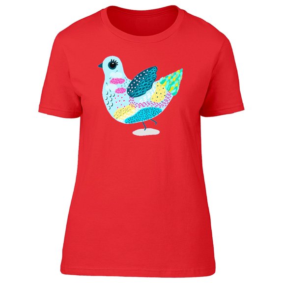 Colorful Bird Illustration Tee Women's -Image by Shutterstock