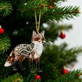 thumbnail image 2 of Ohmyroo Flat Acrylic Animal Christmas Pendant Ornament, Three Inch 2D Printed Holiday Tree Hanging Decoration, Lightweight Collectible Festive Decor Accessory For Home And Gifts, 2 of 5