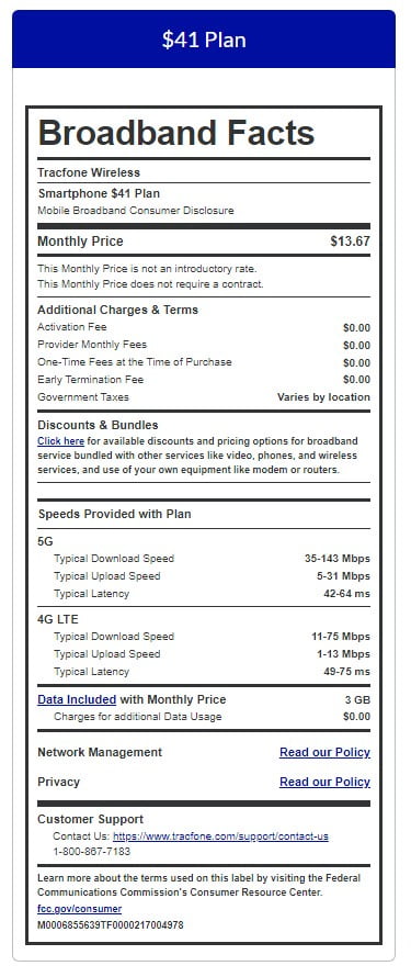 Tracfone $41 Unlimited Talk & Text plus 3 GB of Data 90-Day - Prepaid Plan e-PIN Top Up (Email Delivery)