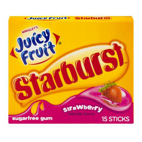 Juicy Fruit Sugar Free Gum Strawberry 15 CT