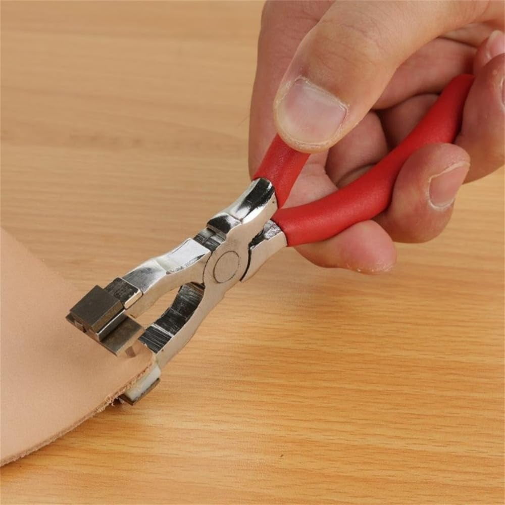 Leather Hole Punch Tool Stitching Hand Pliers 4mm Leather Craft Tool For Belts Straps Saddles Shoes