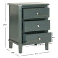 thumbnail image 4 of SAFAVIEH Joe End Table With Storage Drawers Dark Teal, 4 of 4