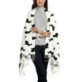 thumbnail image 2 of Haiem Black Rabbit Pattern Women's Long Blanket Scarf Chunky Oversized Winter Fall Warm Scarf Big Tartan Scarves Wrap Shawl Ladies Gifts, 2 of 8