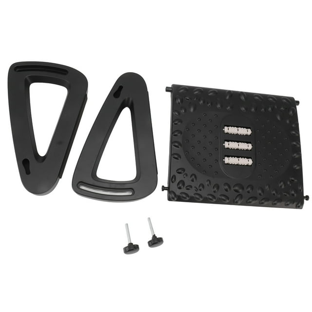 Reposapiés ergonómico ajustable en altura para debajo del escritorio, con textura de masaje y rodillo para oficina, color negro