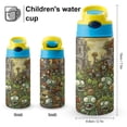 thumbnail image 2 of Plants Vs Zombies Kids Water Bottle with Silicone Straw And Spill-Proof Lid, Stainless Steel Double-Wall Vacuum Insulated Water Bottles for Boys Girls, 2 of 8