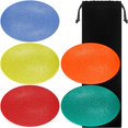 thumbnail image 1 of Bola antiestrés, mano en forma de huevo, bolas antiestrés para fortalecer el tratamiento de agarre de la mano, gran rehabilitación física, paquete de 5 bolas comprimibles Rojo Verde, 1 of 5