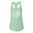thumbnail image 2 of Wild Bobby USA Flag Heart Americana/American Pride Women Racerback Tank Top, Mint, Large, 2 of 5
