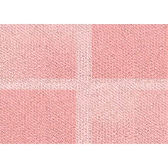 Ahgly Company Machine Washable Indoor Rectangle Transitional Pastel Red Pink Area Rugs, 2' x 5'