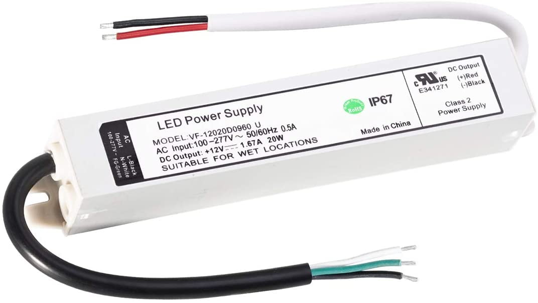4 Wires 12V Input 1-3x3W Power Supply 600mA Low Voltage LED Driver Transformer 
