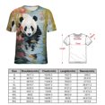 thumbnail image 2 of Funny Cute Panda Women's Short Sleeve T-Shirt Crew Neck Casual Summer Trendy Loose Fit Tops, 2 of 6