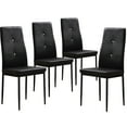Omni House Dining Chairs Set of 4,Faux Leather Padded Seat Kitchen
