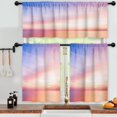 thumbnail image 3 of LALILO Kitchen Curtains and Valances Set of 3 36" Dawn Sky Window Treatment Tiers for Window Decor, 3 of 5