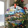 thumbnail image 2 of Custom Slovakia Ornament |Faux |Unique Europe Souvenir |Vacation Travel Gift | Holiday Anniversary|Christmas Decor, Holiday Keepsake, Xmas Tree Hanging Decoration, Seasonal Gift Id, 2 of 5
