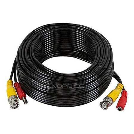 UPC: 0844660099079 | Monoprice 50  BNC Male to BNC Male CCTV Power Siamese Video Cable Black 109907