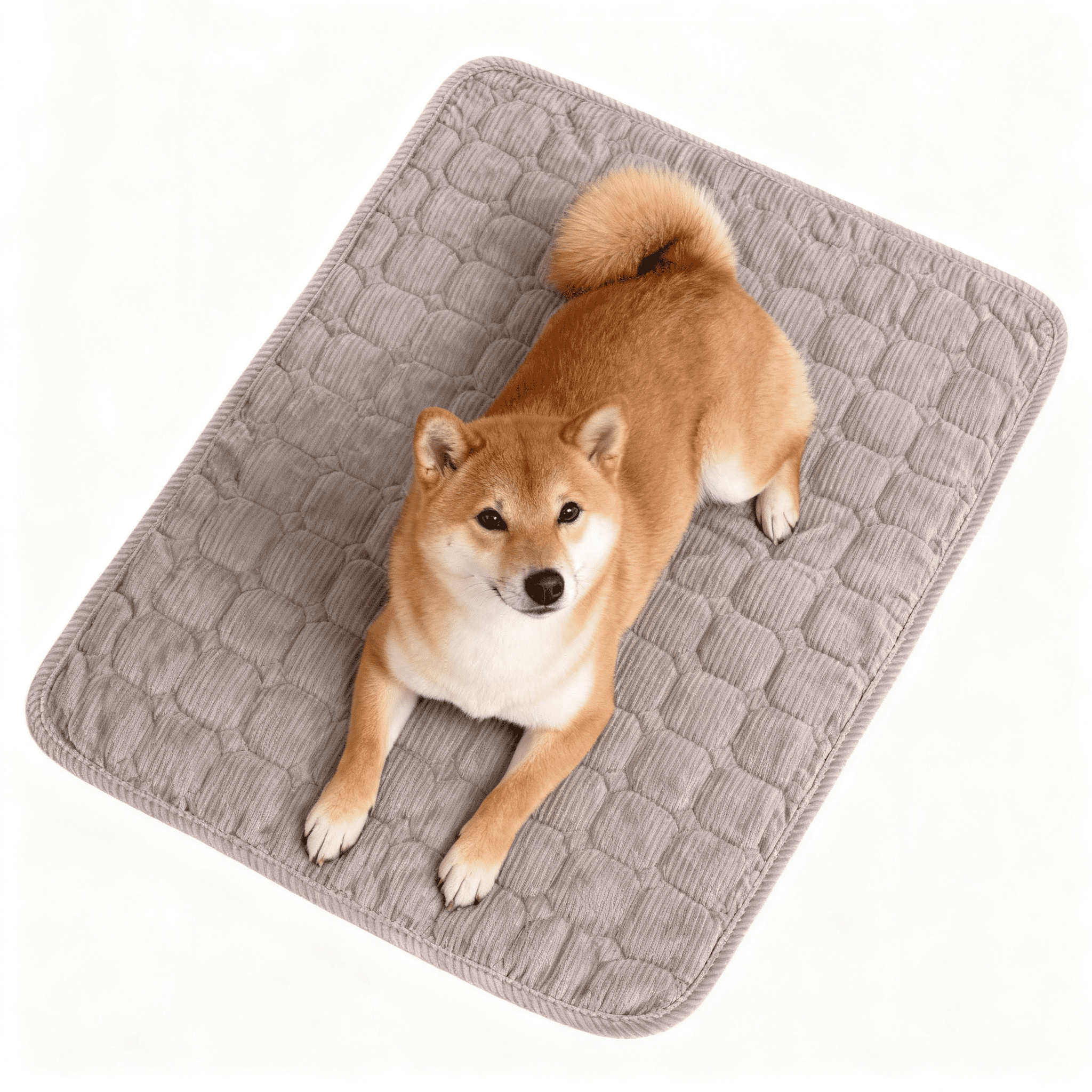 Large Dog Crate Mat,36 x 28 inch Dog Kennel Mat with Anti-Slip Bottom, Washable Soft Corduroy Dog Mat with Three-dimensional Texture and Durable Fine Hemming