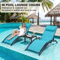 thumbnail image 5 of Pirecart 6 Pieces Adjustable Outdoor Patio Lounge Chair W/ 4 Lounger & 2 Table, Blue, 5 of 10