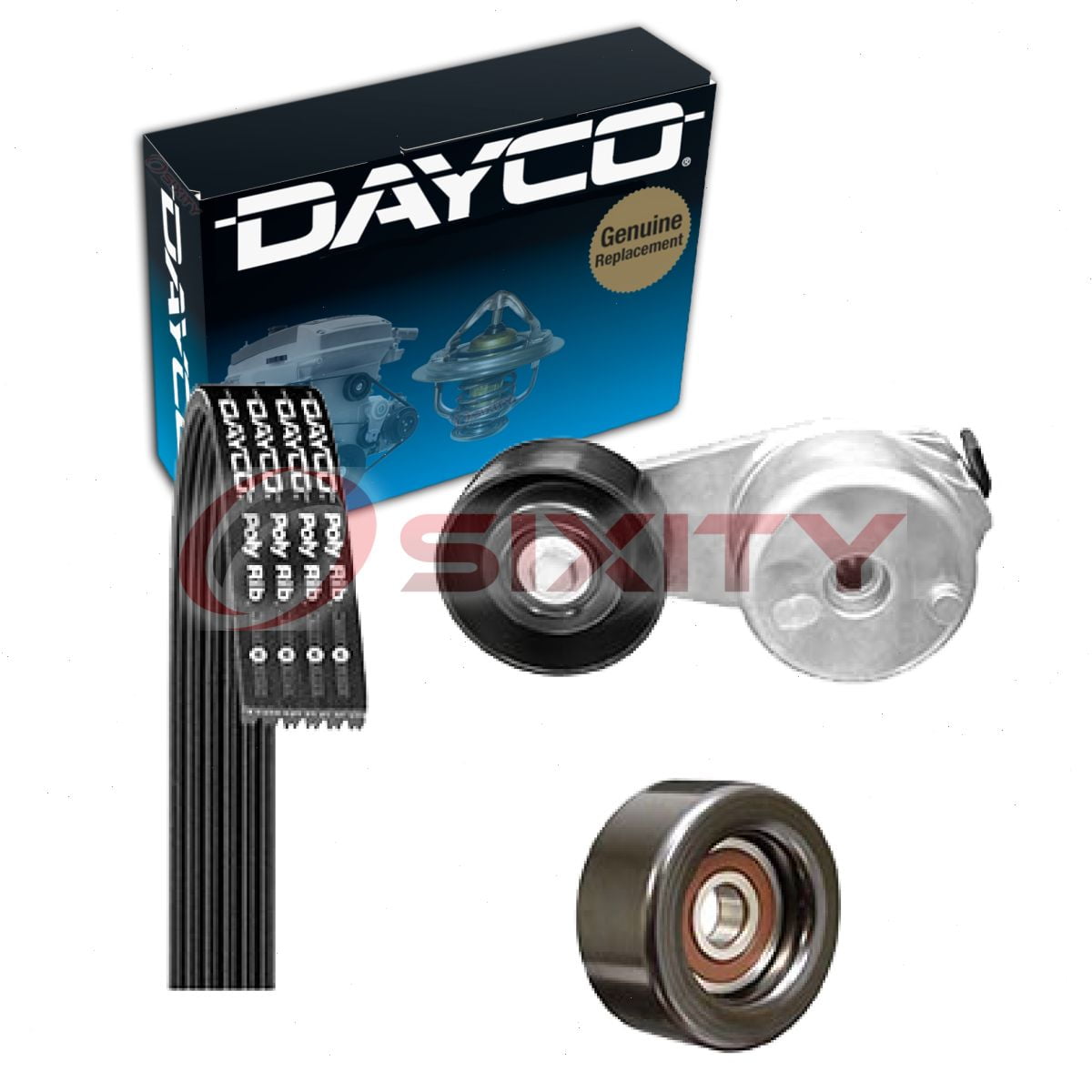 Dayco 5060915K1 - Serpentine Belt Drive Component Kit Fits select: 2002-2009 CHEVROLET TRAILBLAZER, 2002-2009 GMC ENVOY
