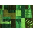 thumbnail image 1 of Ahgly Company Indoor Rectangle Oriental Green Modern Area Rugs, 2' x 3', 1 of 4
