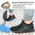 thumbnail image 2 of Waterproof Steel Toe Shoes for Men & Women, Lightweight Non-Slip Safety Sneakers, Puncture-Proof Work Shoes, Comfortable Industrial Shoes for Construction, Warehouse, 2 of 7