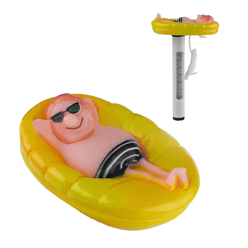 Cartoon Niedlicher Schwimmender Schwimmender Spa-Pool-Teich-Thermometer-Flamingo 