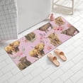 thumbnail image 2 of Pink Highland Cow Flower Pattern Bathroom Rugs Mat,Non Slip Microfiber Bathroom Rug,Rubber Backing,Soft Bathroom Mats for Bathroom Floor,Tub and Shower,60x24in(150x60cm), 2 of 5