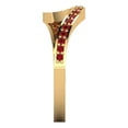 thumbnail image 4 of 0.21 ct Brilliant Round Cut Simulated Ruby 14k Yellow Gold Stackable Band SZ 6.5, 4 of 6
