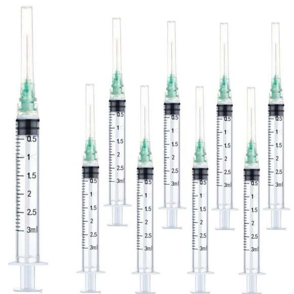 Utensilios de laboratorio Sirulken Luer Lock, 3 ml, 21 g, 25 mm, paquete de 50