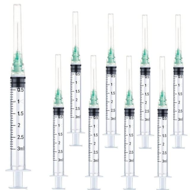Utensilios de laboratorio Sirulken Luer Lock, 3 ml, 21 g, 25 mm, paquete de 50