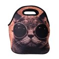 thumbnail image 2 of Wrapables® Insulated Neoprene Lunch Bag, Crazy Cat, 2 of 5