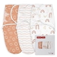thumbnail image 1 of Swaddle GLLQUEN BABY para recién nacidos de 0 a 3 meses, paquete de 3 unidades, arcoíris, 1 of 9
