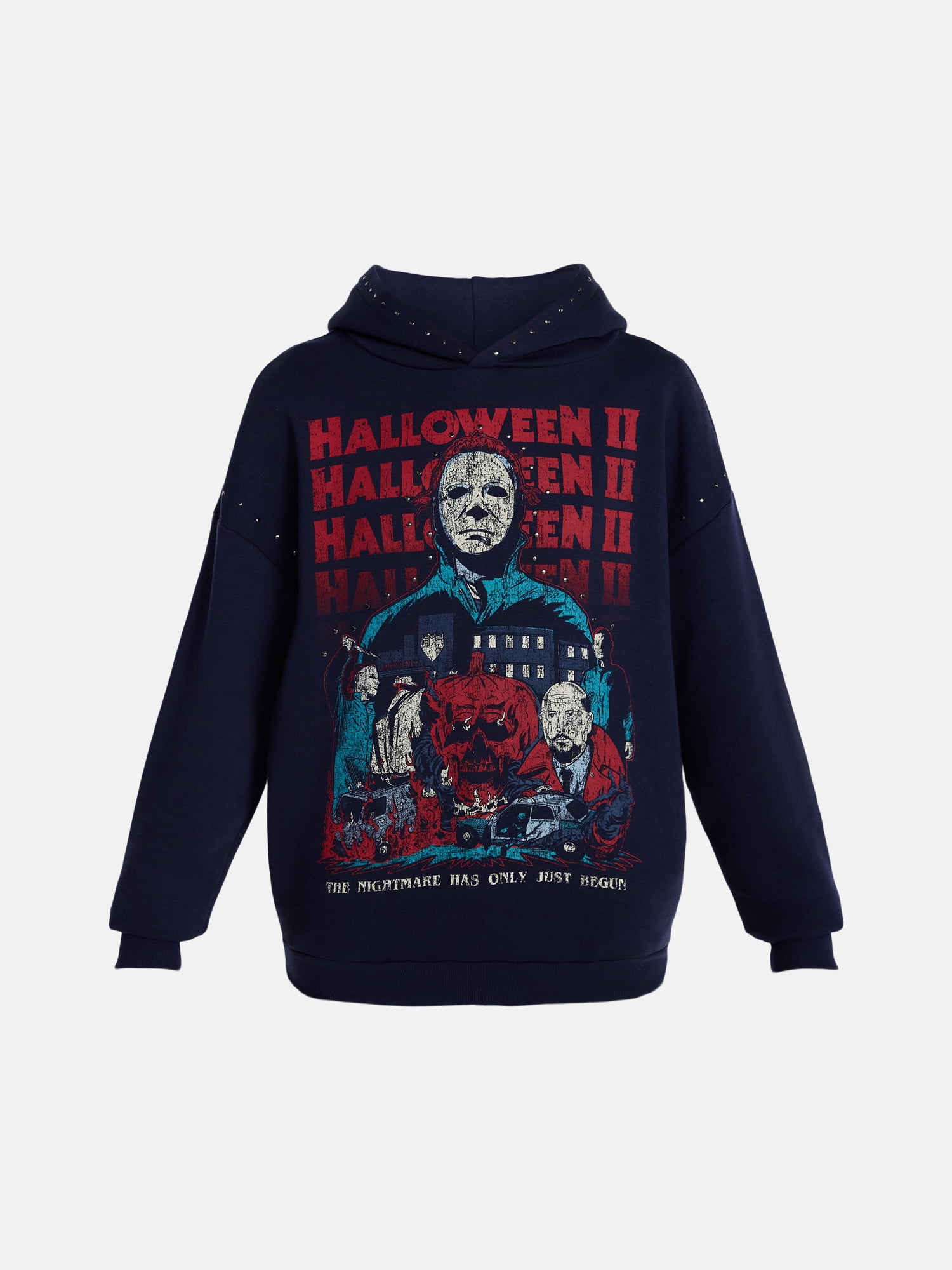 Halloween II Women's Studded Graphic Hoodie Sweatshirt, Sizes XXS-4X