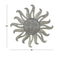 thumbnail image 4 of DecMode Gray Metal Sun Indoor Outdoor Face Home Wall Decor with Ribbed Detailing, 36" x 4" x 36", 4 of 14