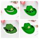 thumbnail image 2 of Elegant Green Homburg Leprechaun Styling Hat with Unique Glitter Shamrock Wide Brimmed Western Hat for Casual Wear, 2 of 5
