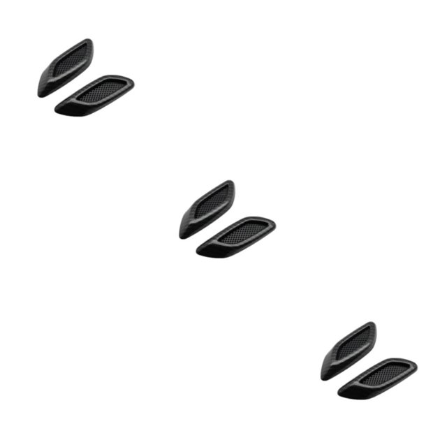 yingyy 1/2/3/5 2pcs Universal Air Intake Inlet Bonnet Hoods Carbon Fibre Side Vent Accessories Modification Decoration Styling Sticker 3PCS