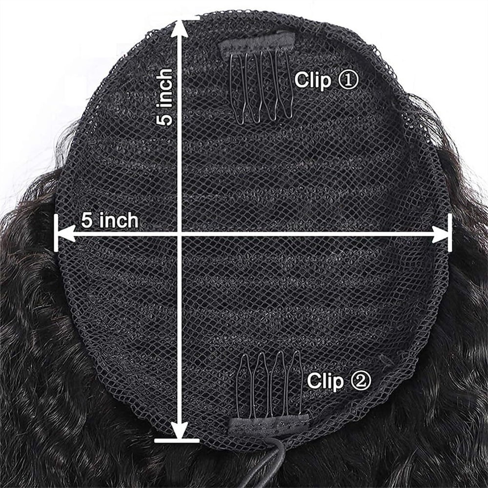Kinky Curly Drawstring Ponytail Clip In Hair Extensions 10-26 Inch Brazilian Virgin Hair Ponytail Hairpieces