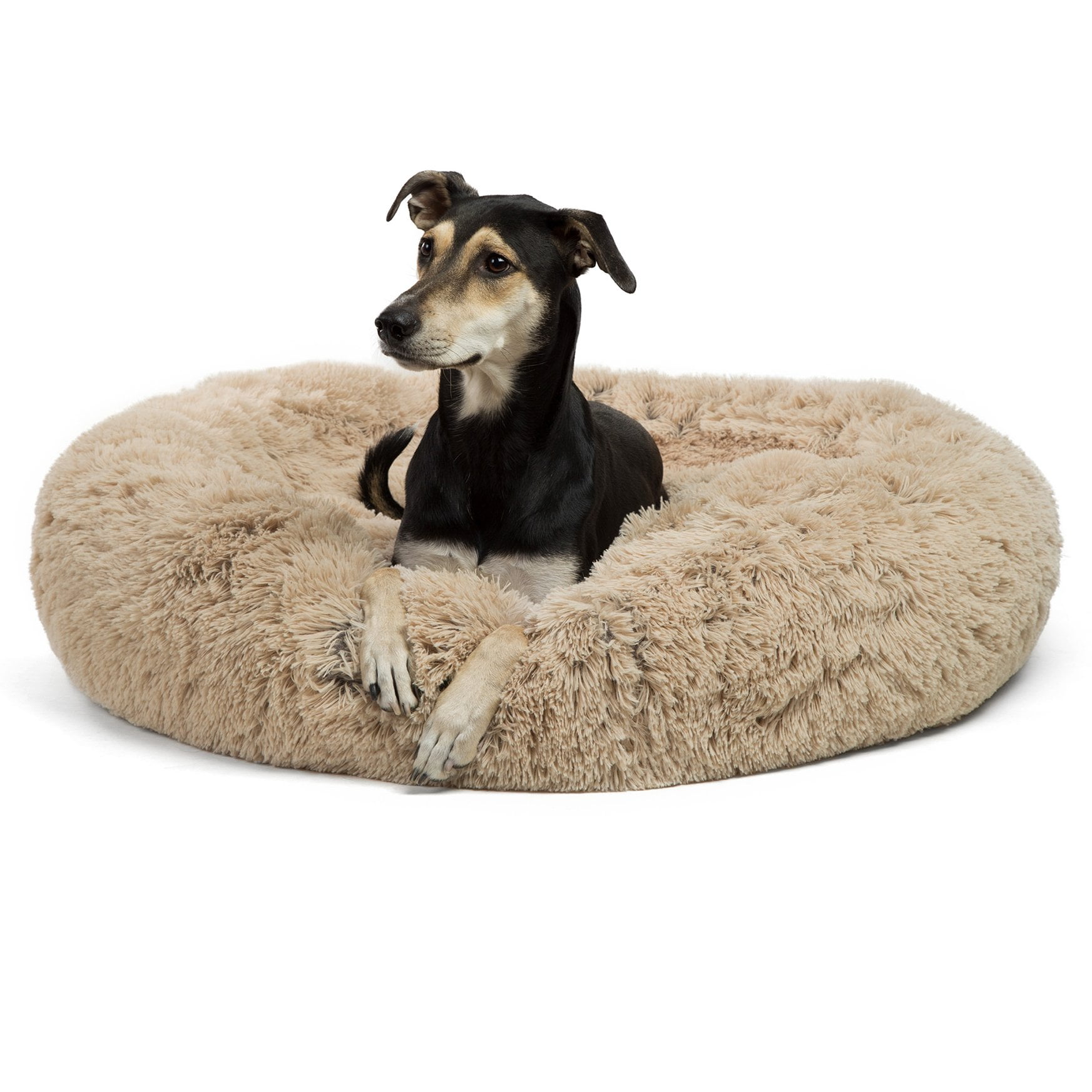 Best Friends by Sheri Calming Donut Shag Cuddler™ Pet Dog Bed, 36"x36