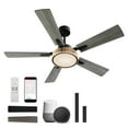 thumbnail image 4 of Dextrus 52 Inch Smart Chandelier Ceiling Fans with Lights and Remote,Quiet DC Motor, Dual Finish 5 Blades, 4 of 12