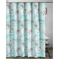 thumbnail image 2 of Barefoot Bungalow Ocean Seashell Polyester Shower Curtain, 72" x 72", Blue, 2 of 3