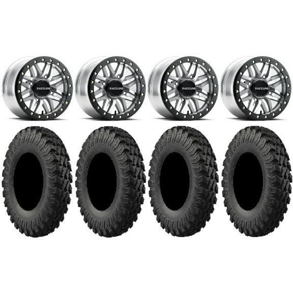Raceline Ryno Bdlk 15" Mh Wheels 35" MotoRally Tires Sportsman RZR Ranger