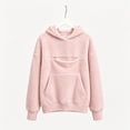 thumbnail image 6 of Afdoent Hoodies for Girls Cat Pouch Hoodie with Pockets Pet Carrier Pullover Animal Holder Long Sleeve Tops Fall Winter 5-6 Years, 6 of 7