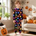 thumbnail image 4 of NOEGOEU Boys Girls Halloween Pajamas Kids Toddler Cute Graphic Long Sleeve Sleepwear Set 2-9Y (Purple,3-4 Years), 4 of 7