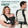 thumbnail image 5 of Baby Carrier, Caveen Baby Sling Newborn, Ergonomic Baby carriers for infants to Toddler, Newborn, Black, 5 of 9