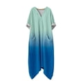 thumbnail image 3 of Nuoqisi Boho Maxi Dresses for Women 2026 Long Sleeve V Neck Smocked Vintage Floral Dress Loose Fit Garden Party Dresses, 3 of 7