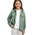 thumbnail image 3 of UACY Jacket Boys Fall Long Sleeve Button Up Shirts Jacket Collared Shacket Lightweight Overshirt with Pockets, 3 of 9