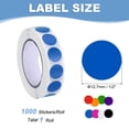 thumbnail image 2 of Etiquetas de puntos de colores Uxcell, etiquetas de codificación de color, etiquetas circulares en blanco, adhesivas, etiquetas de precio redondas, azul oscuro 1/2", 2 of 7