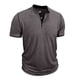 thumbnail image 4 of Ceisia Men's Slim Fit Stretch Stand-Up Collar Short Sleeve Shirt - Solid Color with Contrast Trim Coffee S Gifts, 4 of 7