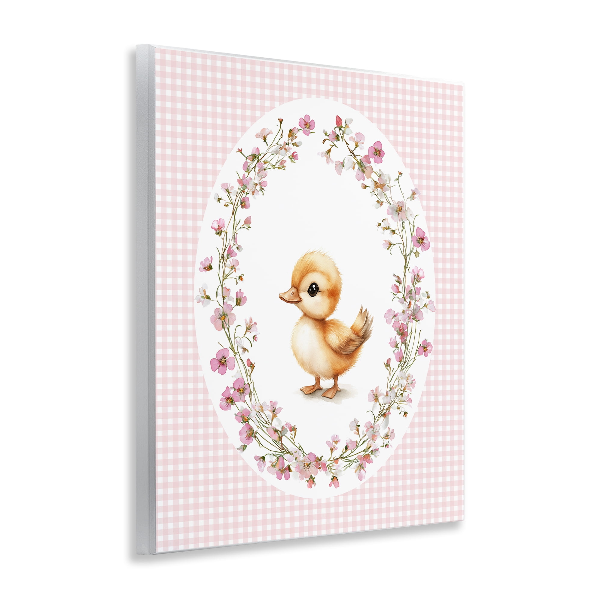 Stupell Industries Spring Gingham Duckling Wall Plaque Art, design by Christine Simpson Art