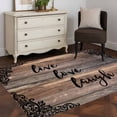 thumbnail image 3 of Vintage Boho Area Rugs 4'x6', Washable Small Throw Rugs for Office Bathroom, Farmhouse Retro Shabby Brown Wooden Grain Indoor Outdoor Rug Non-Slip Low Pile Carpet Runner Reversible Floor Mats, 3 of 8